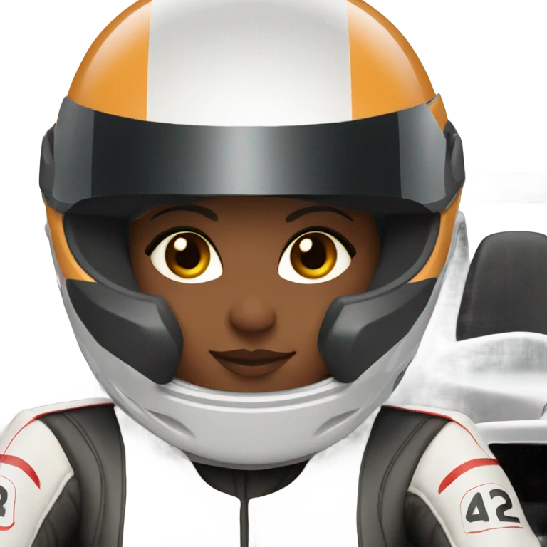 A girl driving a f1 car  emoji