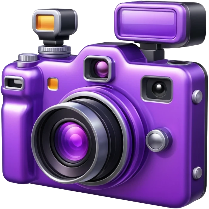 Glitter Hot Camera Purple emoji