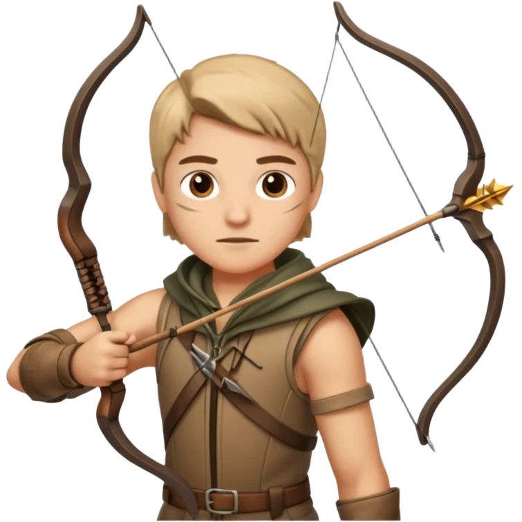 The classic hunter image with bow and arrow emoji