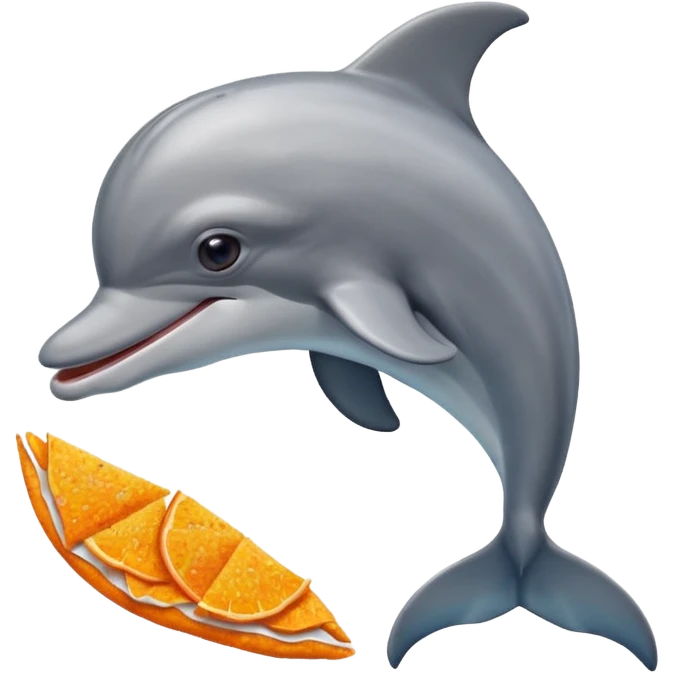 Very sad dolphin eating Doritos  emoji