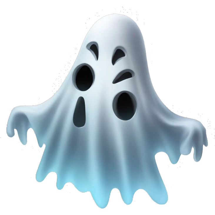Ghost with spin hat  emoji