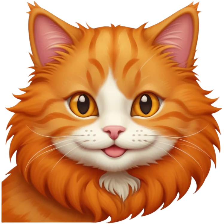 smiling ginger cat with orange fur emoji