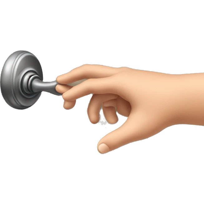  hand turning a doorknob, symbolizing the action of opening a door emoji