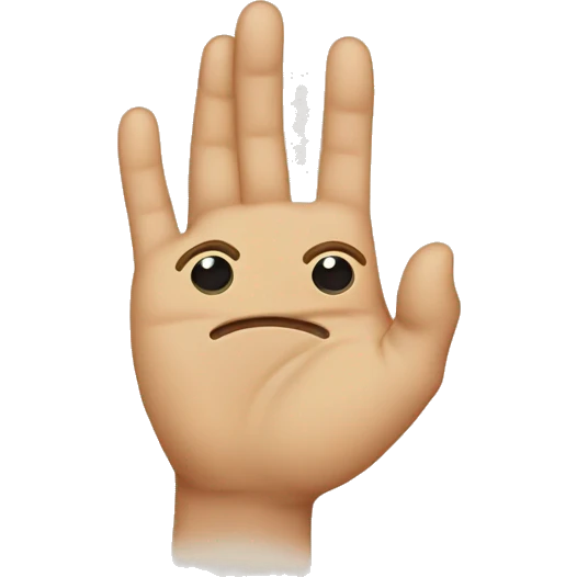 emoji of a hand that looks like it is pinching the cheek, to caress the cheek or to pinch emoji