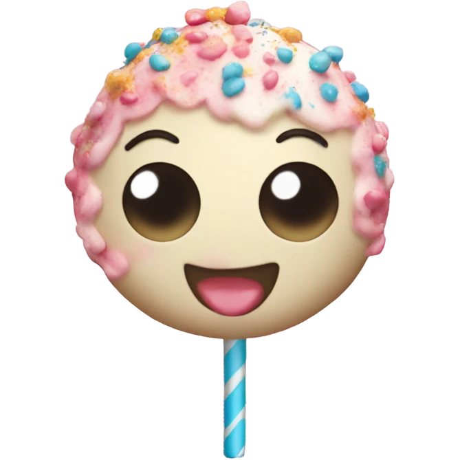 Birthday cake cake pop emoji