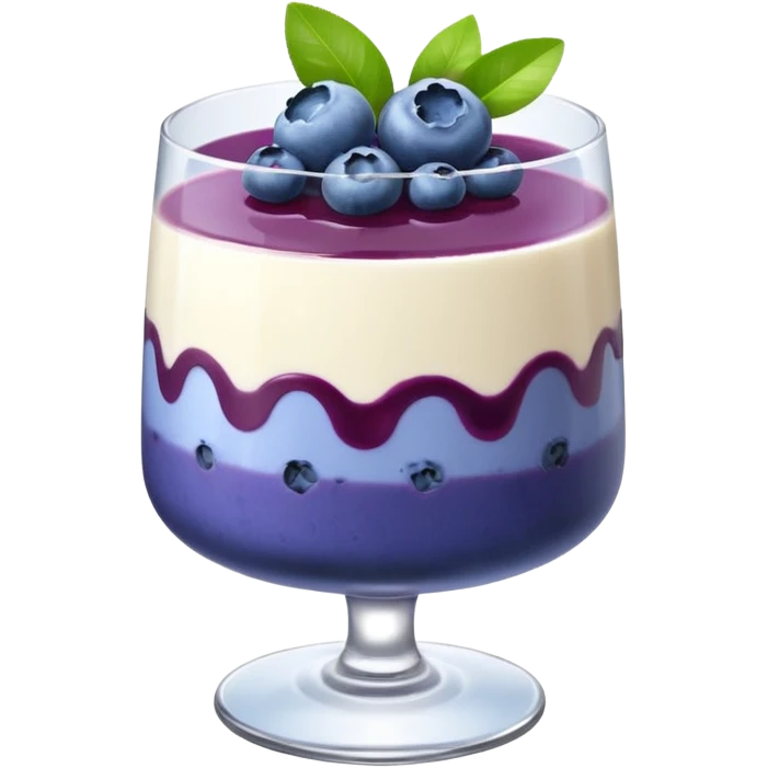 Blueberry pannacotta emoji