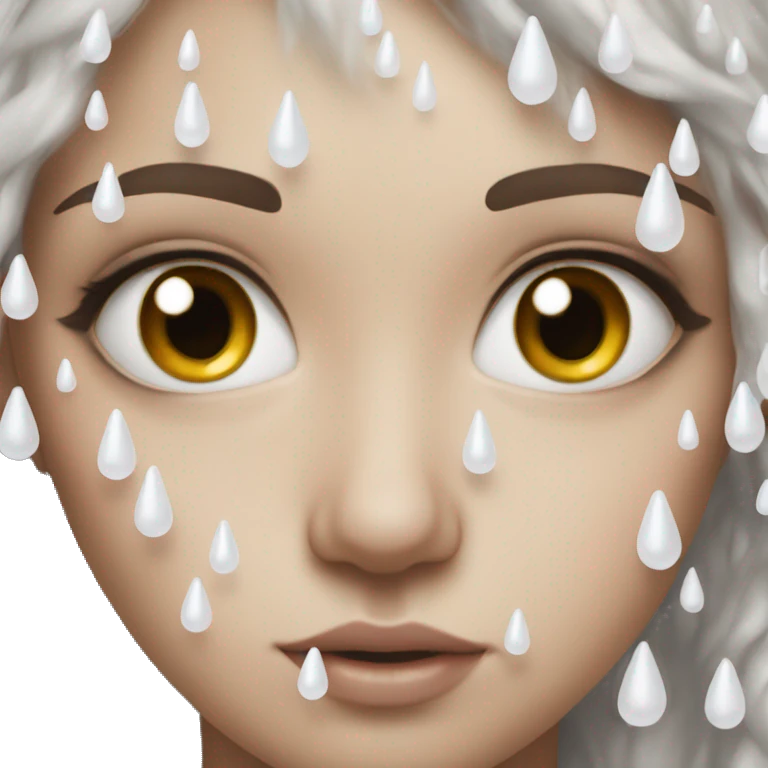 white drops on face emoji