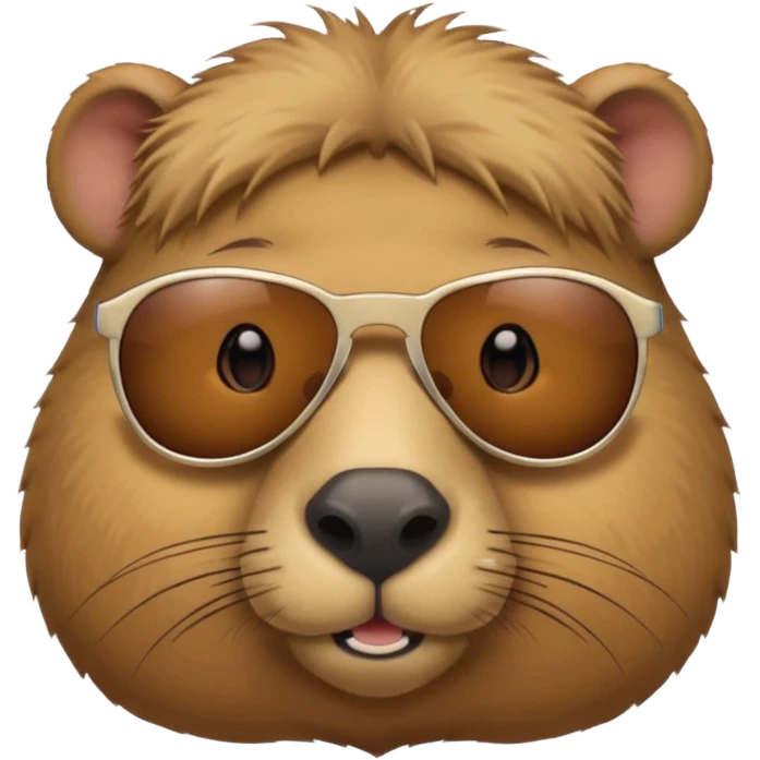 Capybara wearing sunglasses emoji