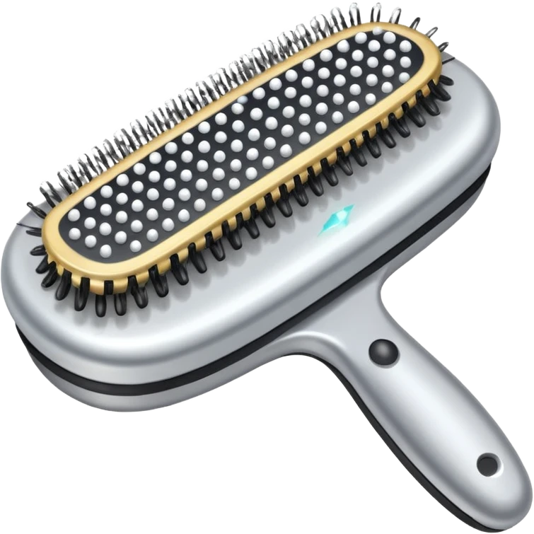 hairbrush with sparkles around it emoji