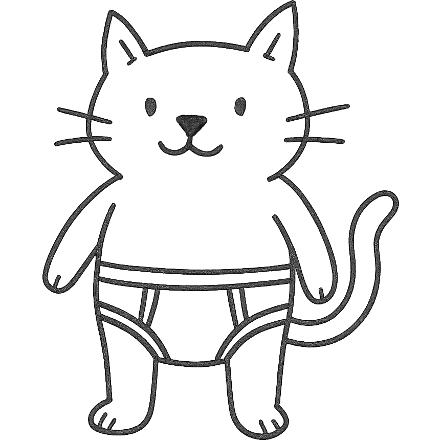 cat in underwear emoji