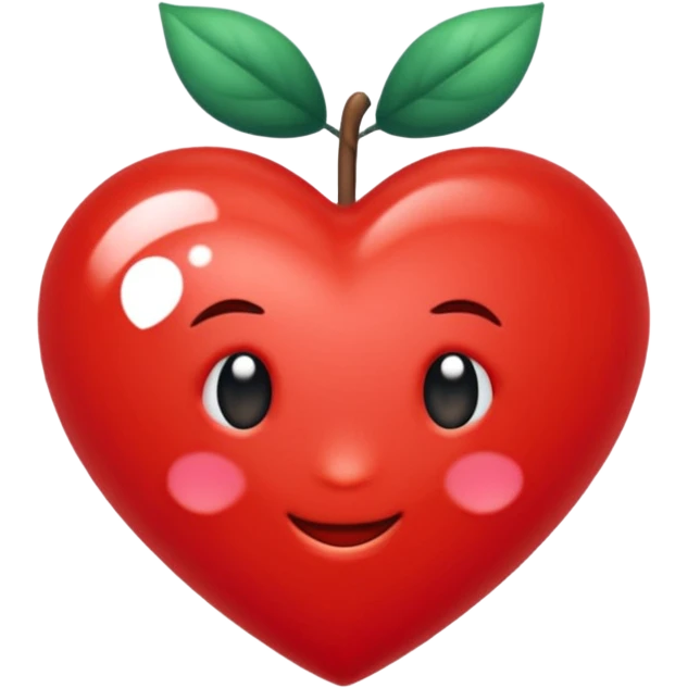 Um laço com coração emoji