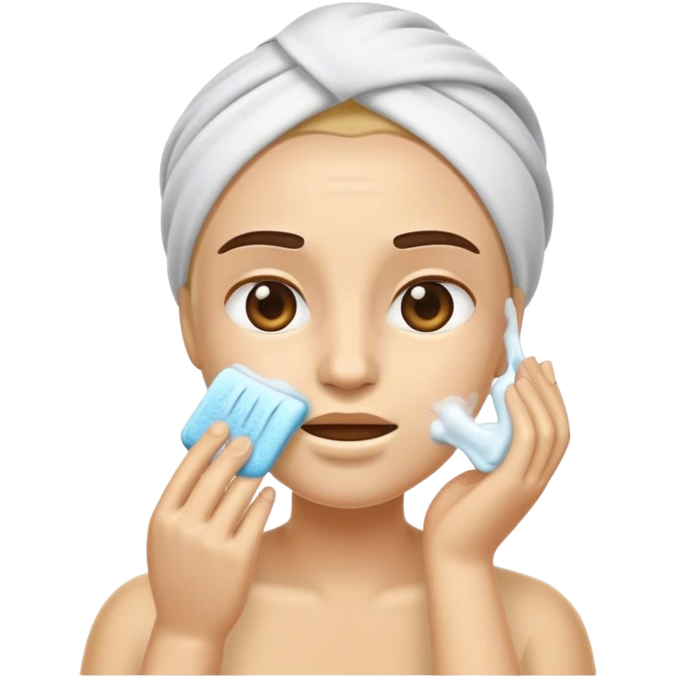 emoji fazendo limpeza de pele emoji