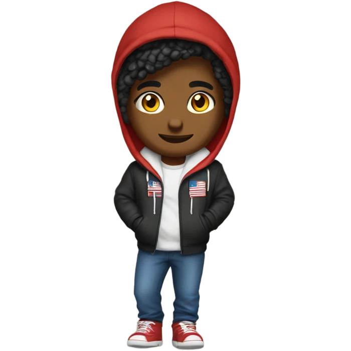 Me wearing American hoodie emoji