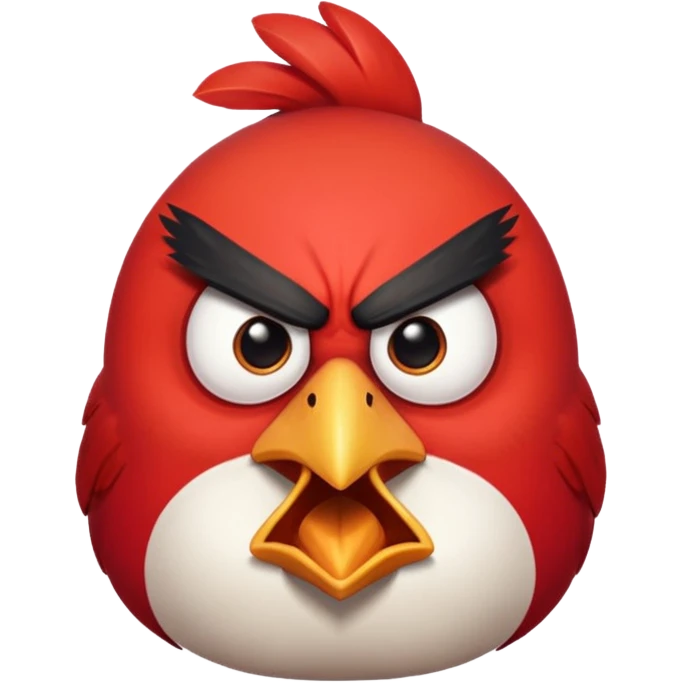 the killer angry bird red emoji