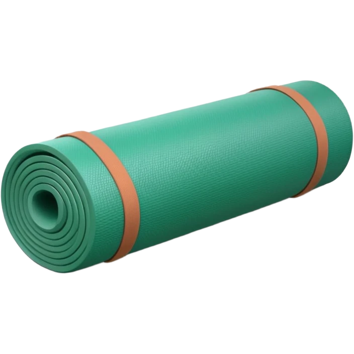 Rolled up Green yoga mat emoji