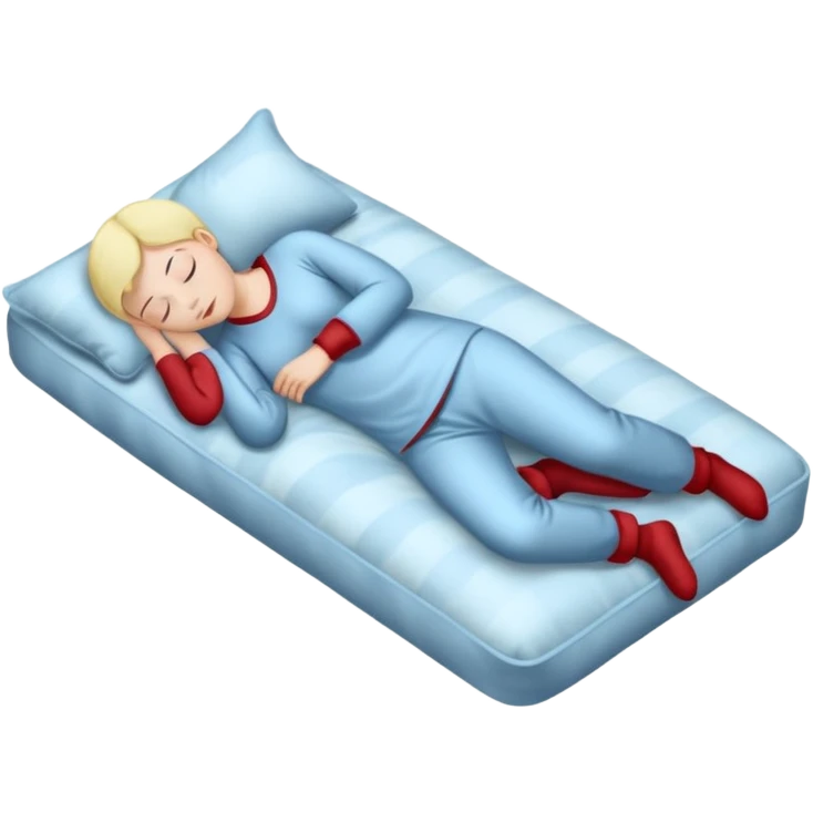 sleeping figure on pillow, full body emoji