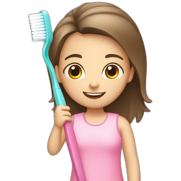 Girl Toothbrush emoji
