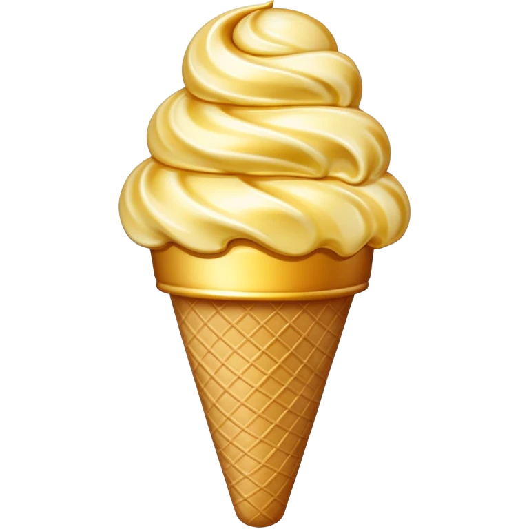 Gold ice cream emoji