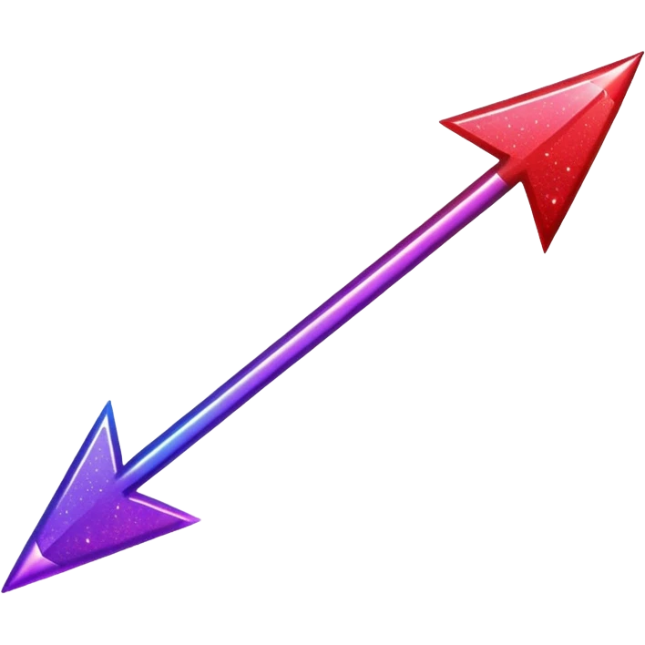 color gradient between red and purple glitter arrow left emoji