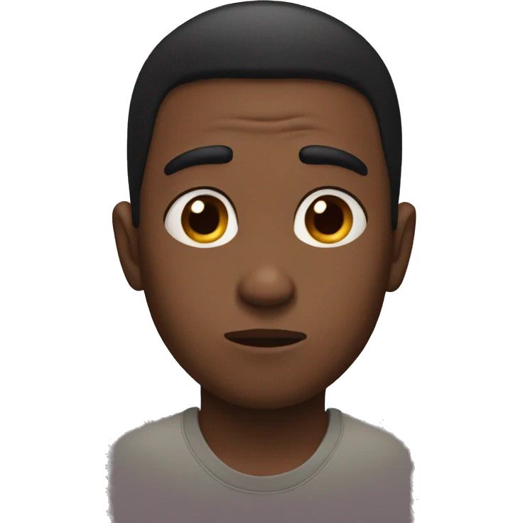 sad boy thick eyebrows  emoji