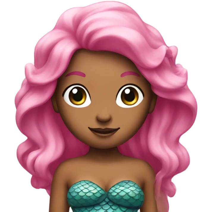 Pink mermaid emoji