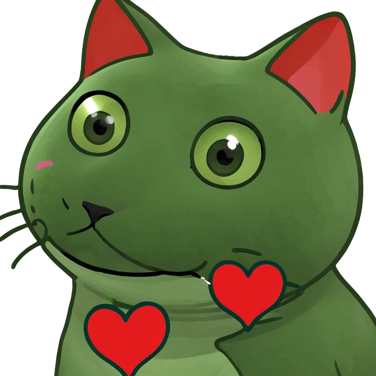Cat with heart emoji