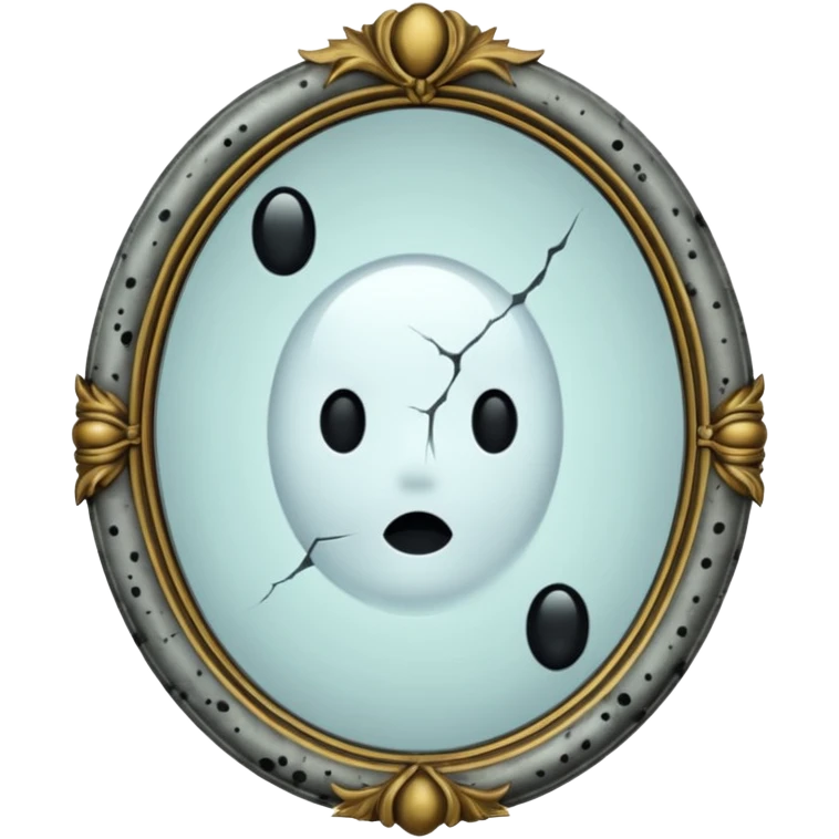 Haunted Mirror with some black dots on it \ emoji