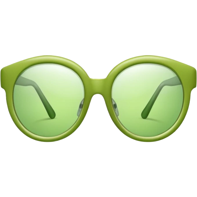 Green pistachio color glasses emoji