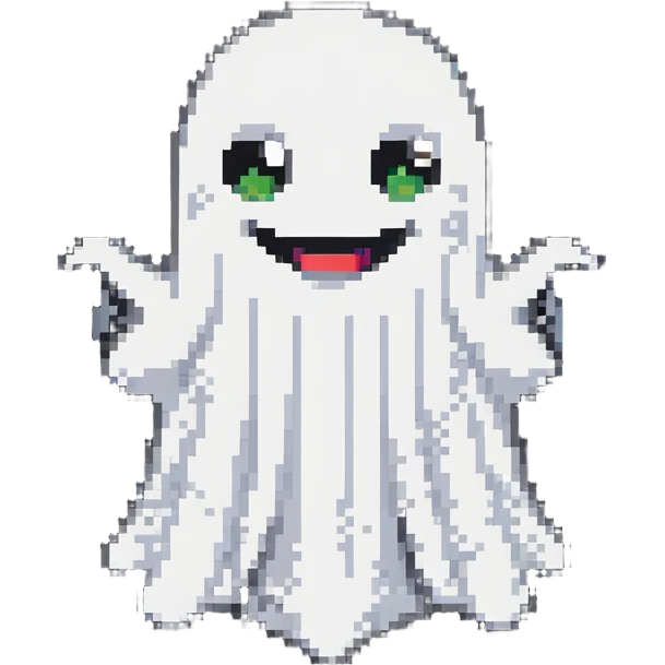 cartoon ghost emoji, happy expression emoji