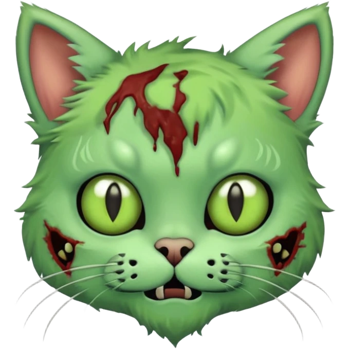 cute zombie cat emoji