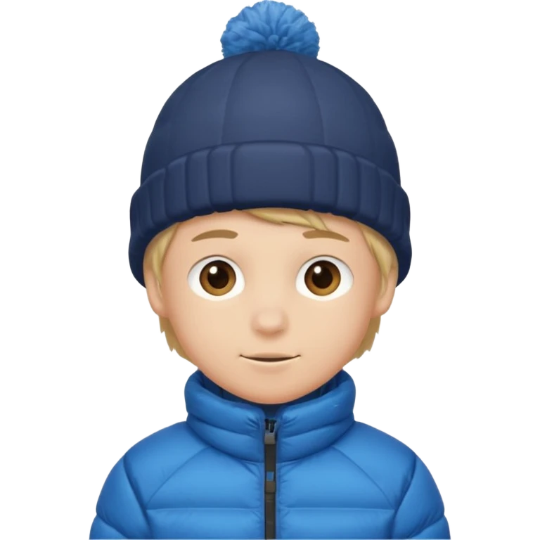Boy wearing winter gear emoji
