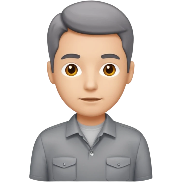 Transportation department, grey office shirt, two front pocket emoji