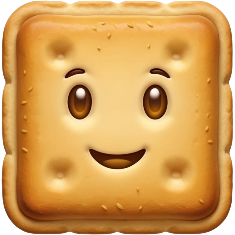 Square shaped biscuit emoji