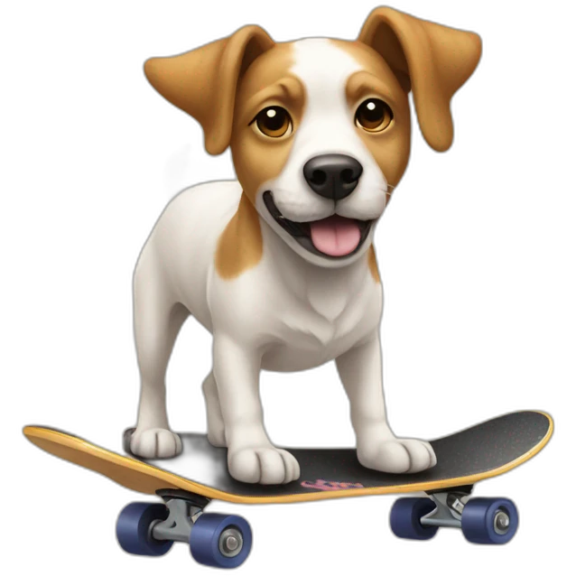 a dog on a skateboard  emoji