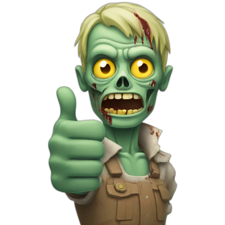 Zombie giving thumbs up emoji