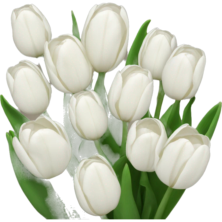 White tulips  emoji