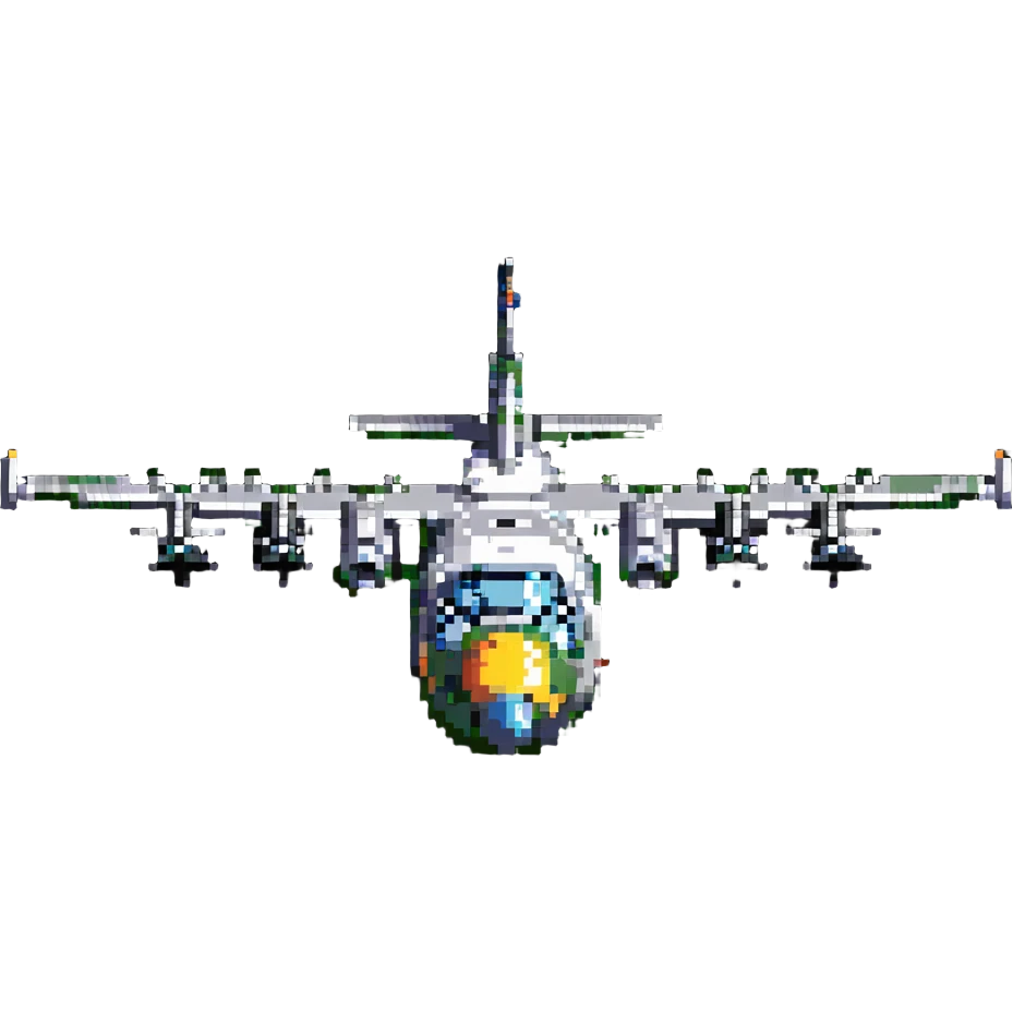AC-130 gunship aircraft flying emoji