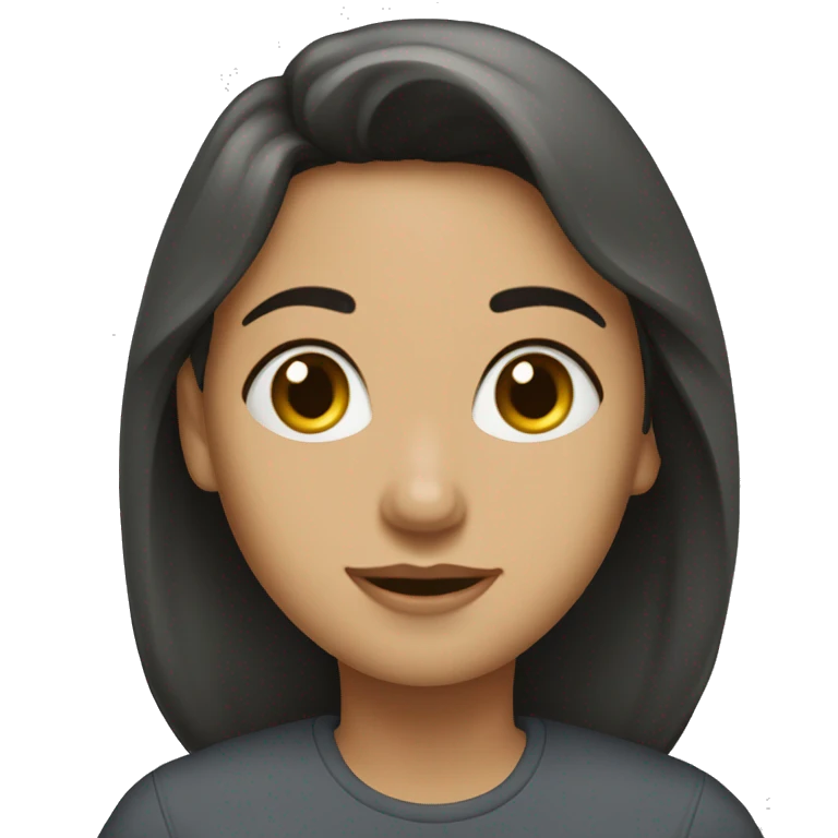 Девушка с темными длиными волосами  emoji