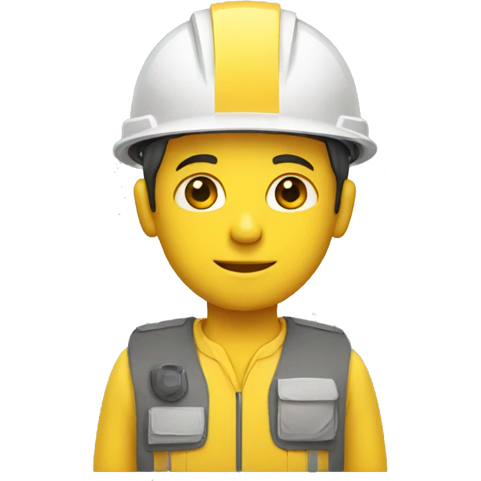 Engineer - designer in a yellow uniform emoji