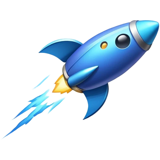 A blue shooting comet emoji