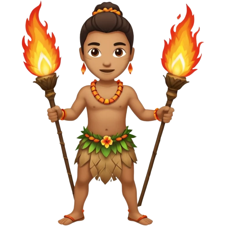 hawaiian fire dancer emoji
