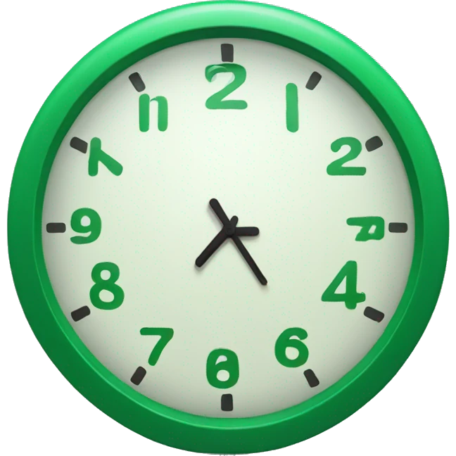 clock green emoji that has true mark emoji