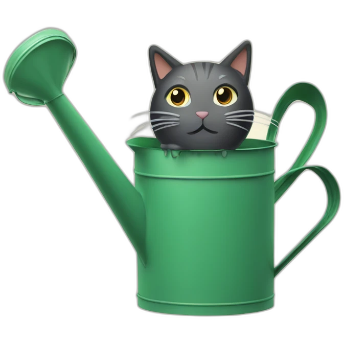 watering can in the shape of a cat emoji