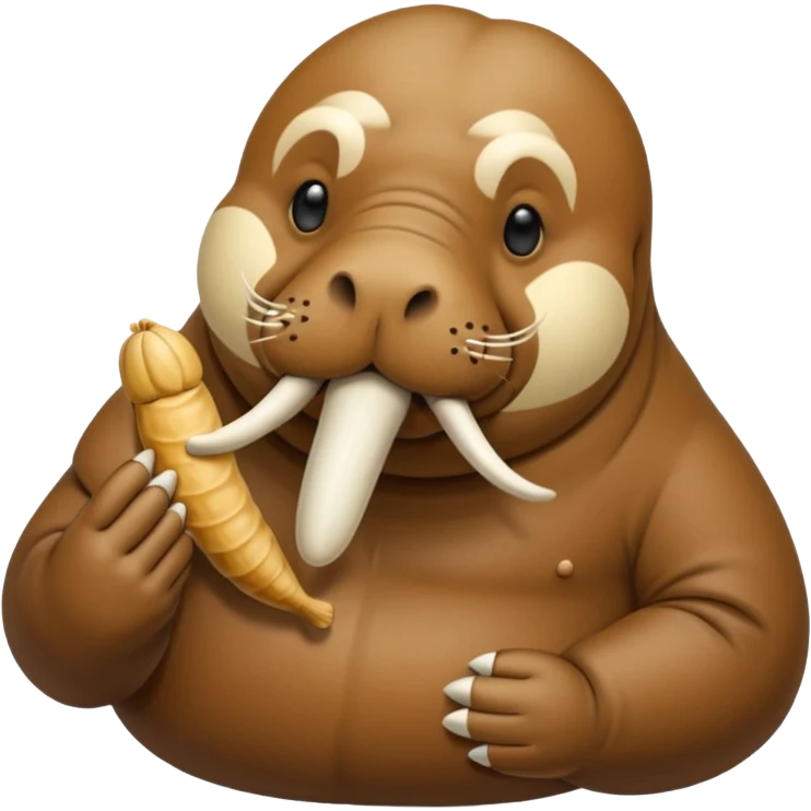 Walrus holding peanuts emoji