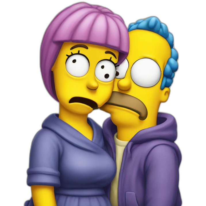 Homer simson with marge emoji