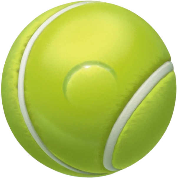 Pastel green iridescent glass crystal tennis ball emoji