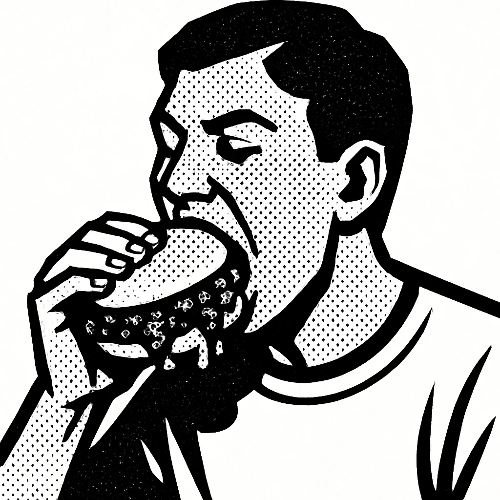 person eating sloppy joe emoji