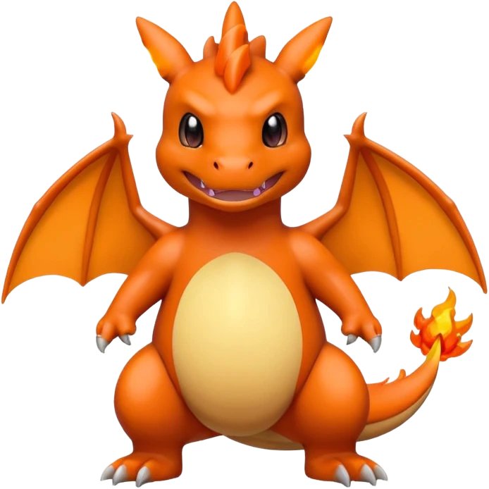 cute minimalisttic charizard pokemon emoji
