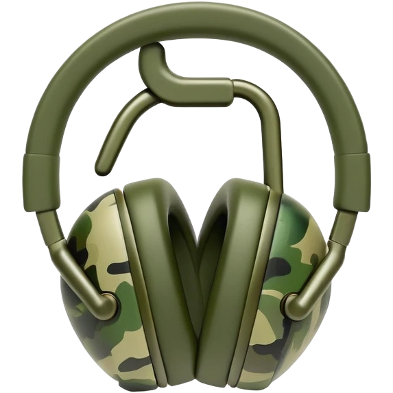 Ultra minimal JBL Clip 4, extremely simplified shape with just a hint of green camouflage, iOS emoji style emoji
