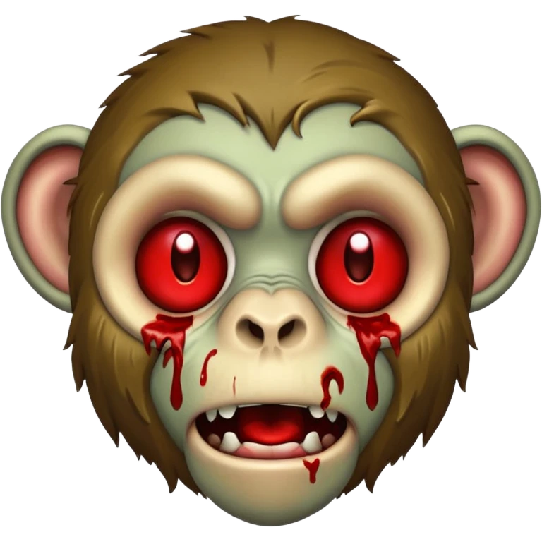 Zombie monkey face  emoji
